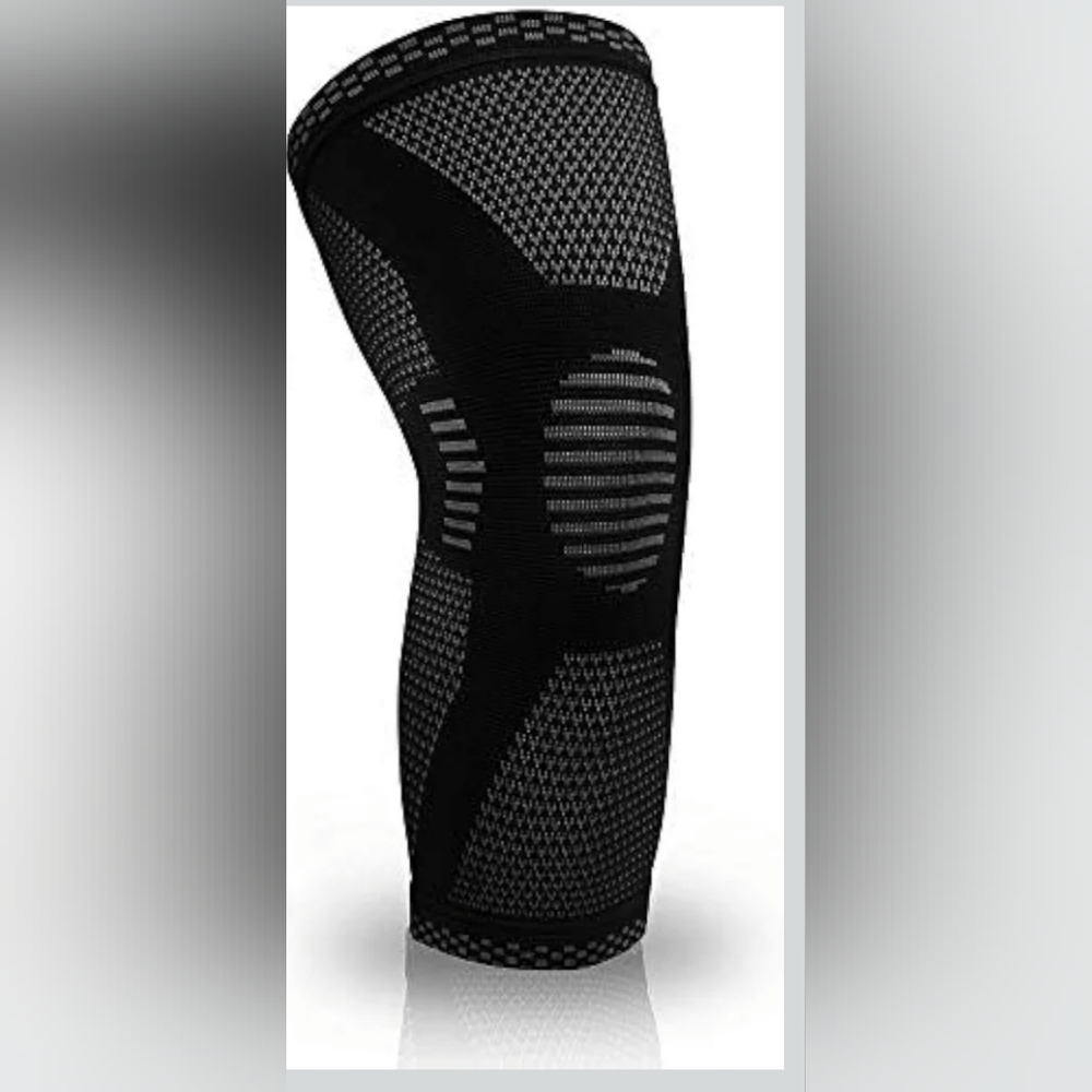 PowerLix Unisex Compression Knee brace. Black, large